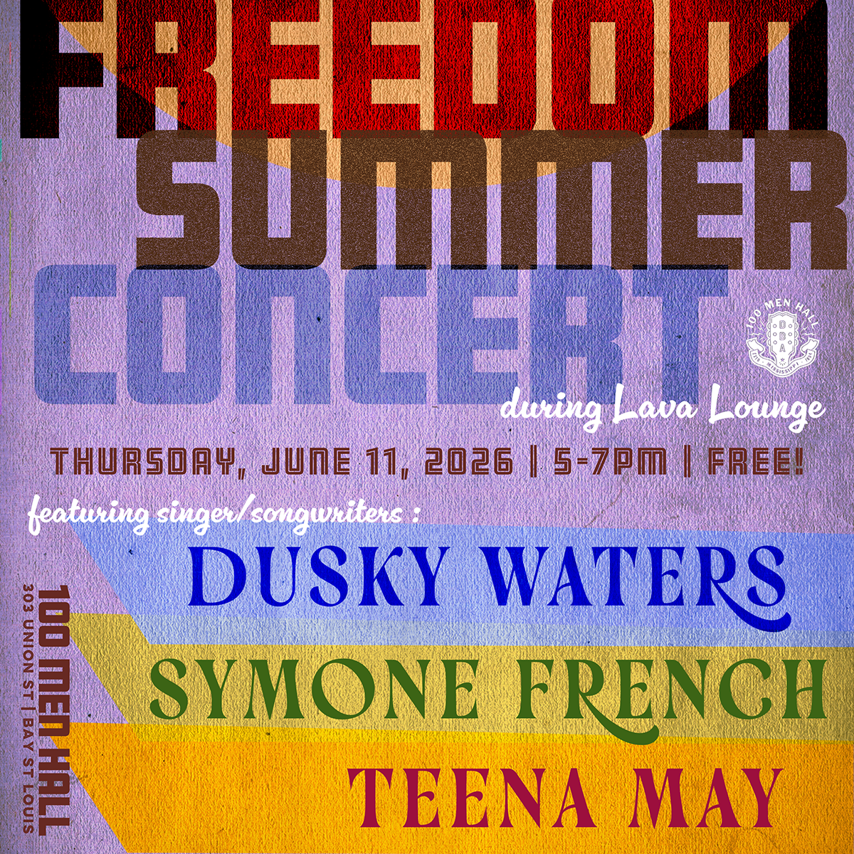 FREEDOM SUMMER CONCERT at Lava Lounge - Thu, Jun 11, 2026 - 5-7PM