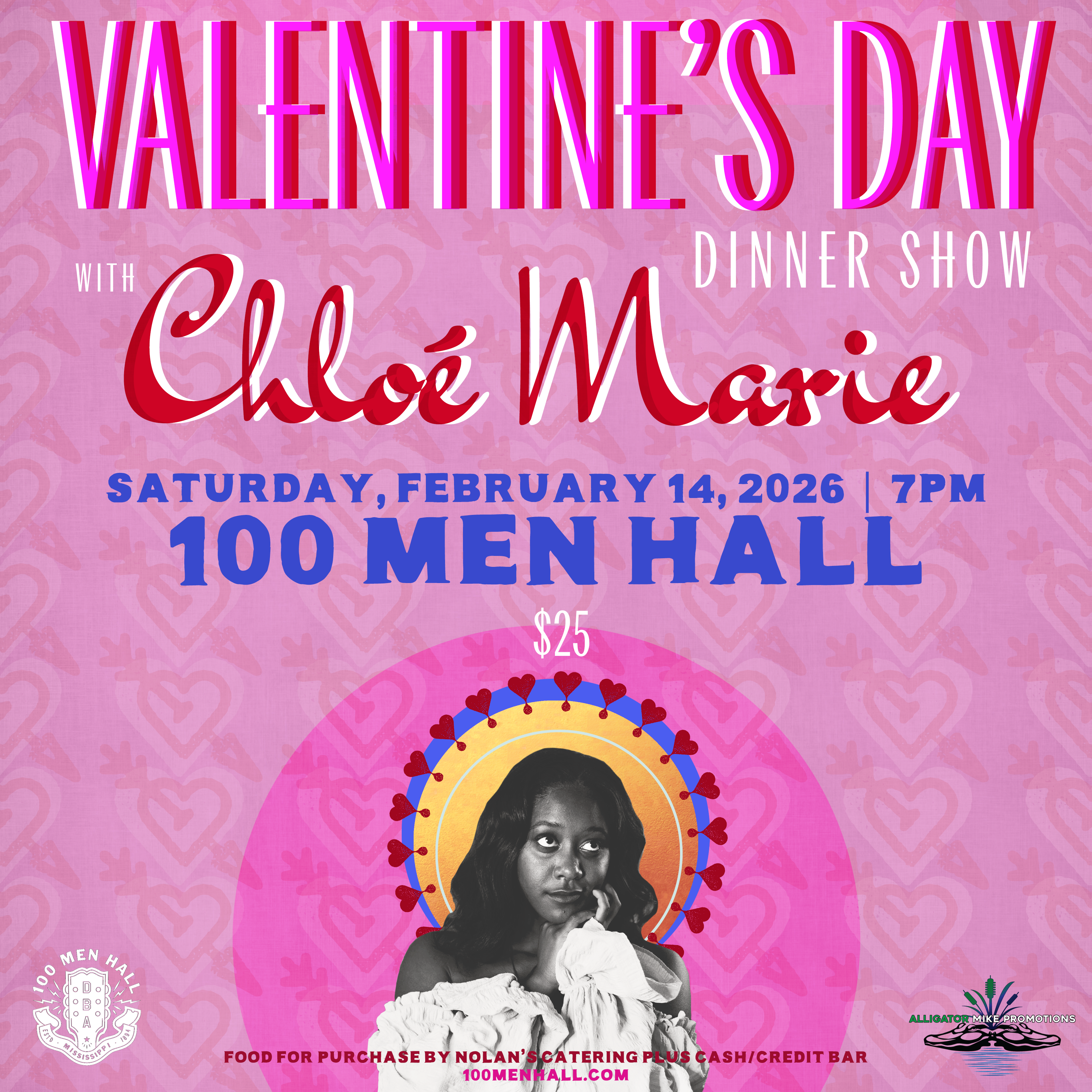 Valentine's Day Dinner Show with Chloé Marie, Feb 14, 2026 @ 7PM