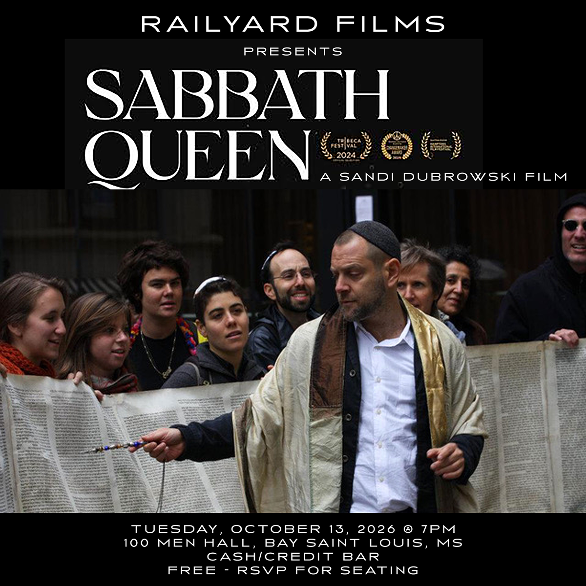 Sabbath Queen film screening - Tues, Oct 13, 2026 @ 7PM
