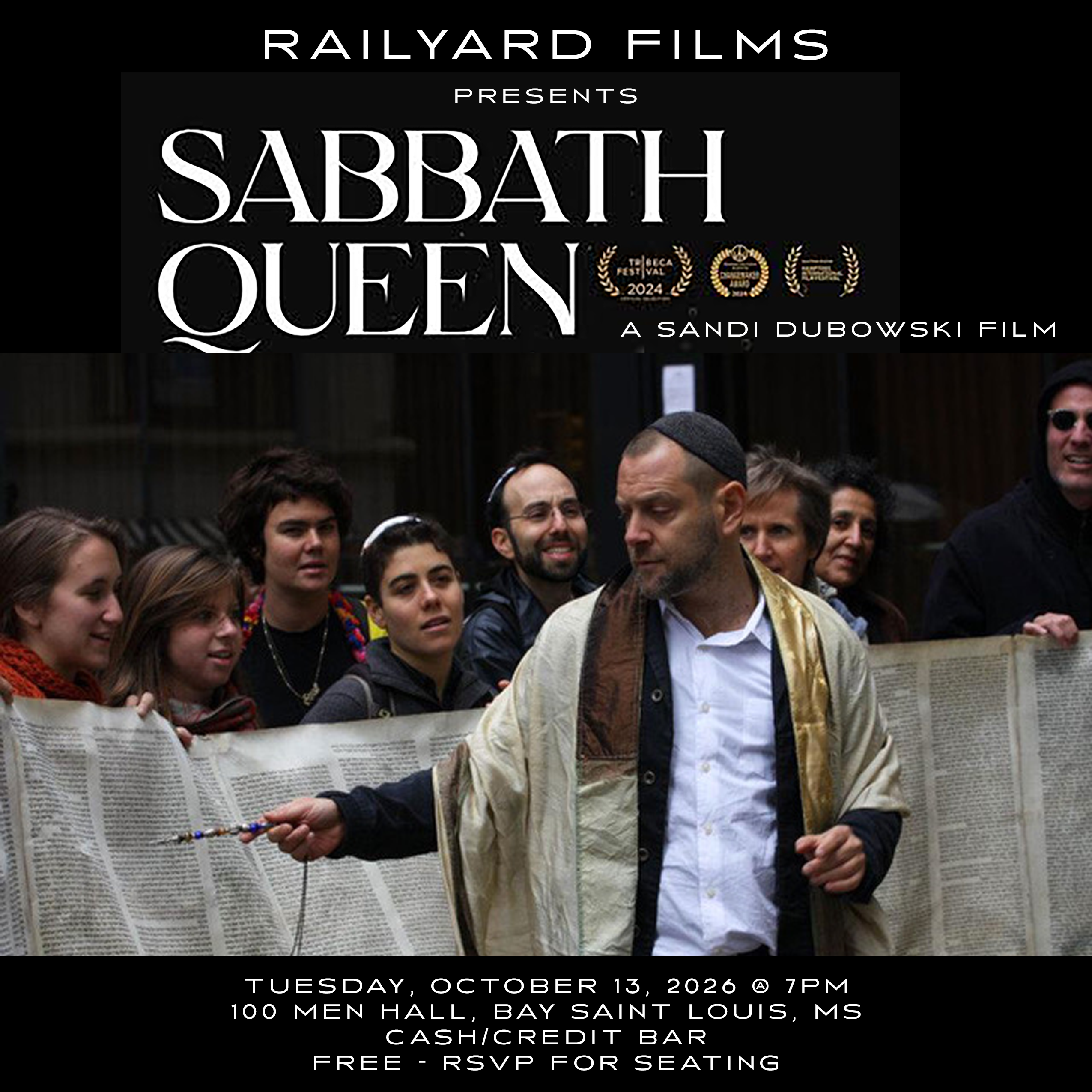 Sabbath Queen film screening - Tues, Oct 13, 2026 @ 7PM