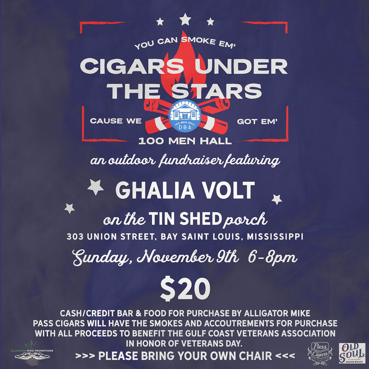 Cigars Under the Stars starring Ghalia Volt, Sunday, Nov 9, 2025 @ 6PM