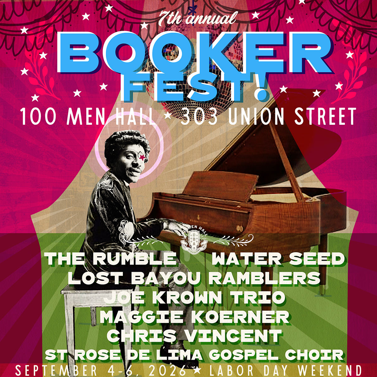 BOOKER FEST Sep 4-6, 2026