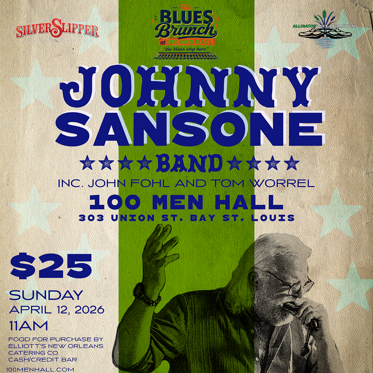 Blues Brunch featuring Johnny Sansone Band - Sun, April 12, 2026 at 11AM